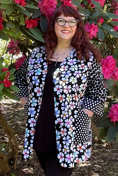 Delilah Dream Coat - Black Petals