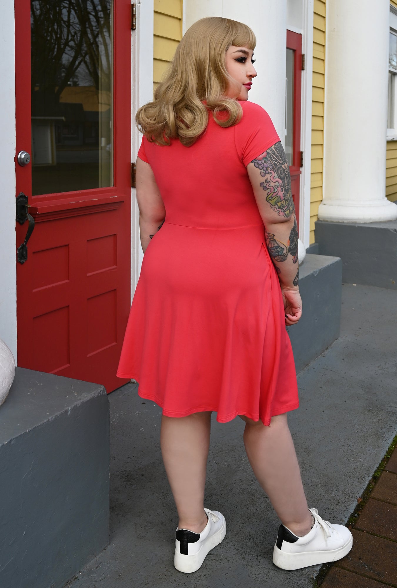 Farrah Dress - Coral Bamboo